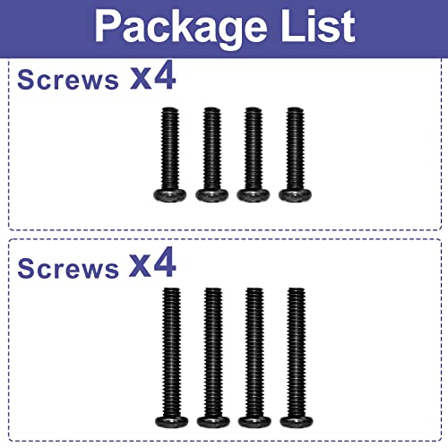 TV Stand Screws for Vizio TV Stand Legs Screws Kit, for Vizio 32” 50” 55” 58” TV Legs 32H-G9 D32F-G4 V505-J01 V555-H11 V555-G1 V555-J01 M556-H1 V585-H11 V585X-H1 V585-H1 Universal TV Mount Screws