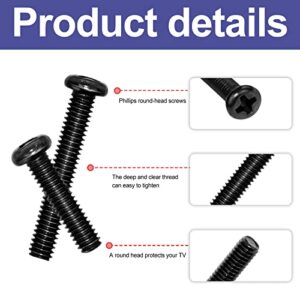 TV Stand Screws for Vizio TV Stand Legs Screws Kit, for Vizio 32” 50” 55” 58” TV Legs 32H-G9 D32F-G4 V505-J01 V555-H11 V555-G1 V555-J01 M556-H1 V585-H11 V585X-H1 V585-H1 Universal TV Mount Screws