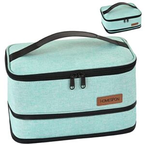 buringer homespon lunch bag for men women expandable portable insulated lunch box with handle for picnic work & outdoor