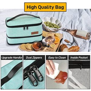 Buringer HOMESPON Lunch Bag for Men Women Expandable Portable Insulated Lunch Box with Handle for Picnic Work & Outdoor