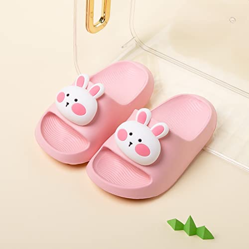 Fiedaz Kids Slides for Girls Boys Toddler Cloud Slides Animal Quick Drying Beach Slides Toddler Pool Shower Flip Flops Slippers Pink 5.5-6.5 Toddler CN 150