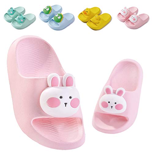 Fiedaz Kids Slides for Girls Boys Toddler Cloud Slides Animal Quick Drying Beach Slides Toddler Pool Shower Flip Flops Slippers Pink 5.5-6.5 Toddler CN 150