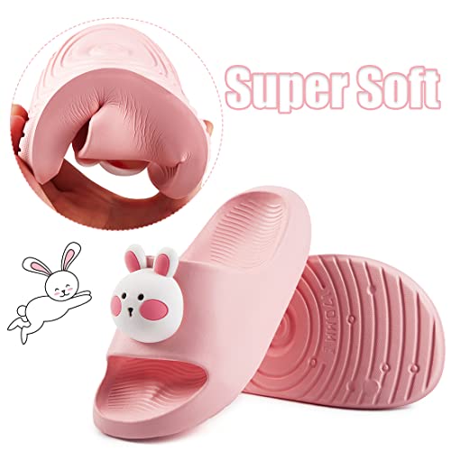 Fiedaz Kids Slides for Girls Boys Toddler Cloud Slides Animal Quick Drying Beach Slides Toddler Pool Shower Flip Flops Slippers Pink 5.5-6.5 Toddler CN 150