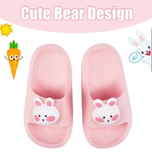 Fiedaz Kids Slides for Girls Boys Toddler Cloud Slides Animal Quick Drying Beach Slides Toddler Pool Shower Flip Flops Slippers Pink 5.5-6.5 Toddler CN 150