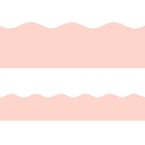 Blush Bulletin Board Border Pink Scalloped Border Trim for Classroom 52ft One Roll