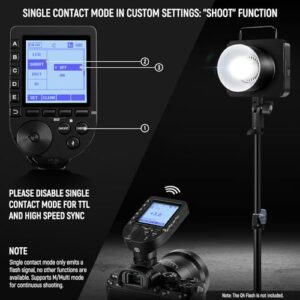 NEEWER QPRO-S TTL Wireless Flash Trigger Compatible with Sony 1/8000s HSS Large LCD Screen Slanted Design 5 Group Buttons 9 Customizable Functions for Q3 Z1 NW420 NW655 NW665 S101-300W PRO/400W PRO