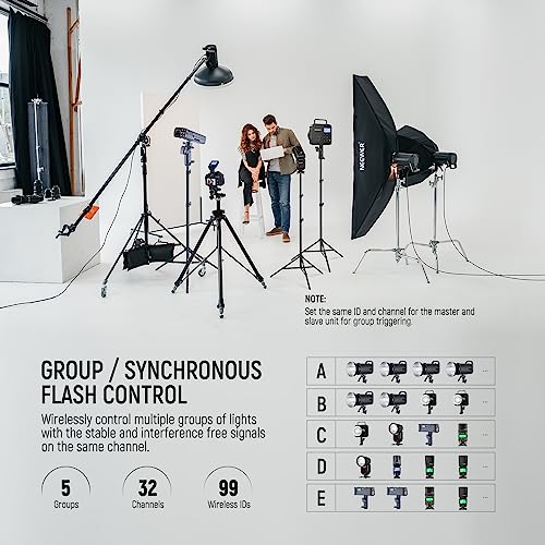 NEEWER QPRO-S TTL Wireless Flash Trigger Compatible with Sony 1/8000s HSS Large LCD Screen Slanted Design 5 Group Buttons 9 Customizable Functions for Q3 Z1 NW420 NW655 NW665 S101-300W PRO/400W PRO