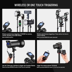 NEEWER QPRO-S TTL Wireless Flash Trigger Compatible with Sony 1/8000s HSS Large LCD Screen Slanted Design 5 Group Buttons 9 Customizable Functions for Q3 Z1 NW420 NW655 NW665 S101-300W PRO/400W PRO