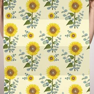 CENTRAL 23 Sunflower Wrapping Paper - Yellow Wrapping Paper - 6 Sheets Floral Gift Wrap - Summer Wrapping Paper For Women - Comes With Fun Stickers - Recyclable