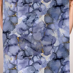 CENTRAL 23 Marble Wrapping Paper - 6 Sheets Gift Wrap - Ink Blot - Navy Blue - Abstract Giftwrap for Birthday - Comes With Stickers - Recyclable
