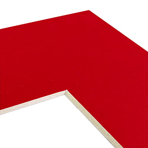 Craig Frames B550 Pre-Cut Mat Board for 19x27 Print, 24x32, Cardinal Red