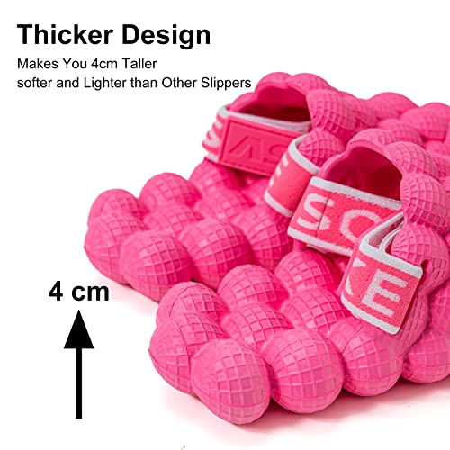 QIGEGE Kids Bubble Slides with DIY Football Baseball Charms Boys Girls Golf Ball Shoes, Funny Massage Bubble Slippers Kids Non-Slip House Slippers Beach Sandals