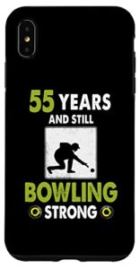 iphone xs max lawn bowls 55th birthday idea for men & funny lawn bowling case