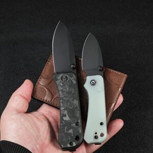 CIVIVI Baby Banter Pocket Knife for EDC, Ben Petersen Folding Knife with 2.34 in Nitro V Steel Blade G10 Handle, Titanium Thumb Stud Opener C19068S-8 (Natural)