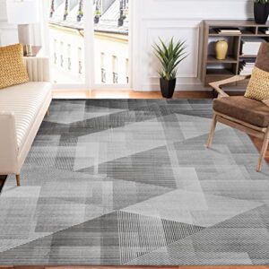 fashionwu geometric rug modern area rug 5 x 7 rug for bedroom non-shedding machine washable rug office patio non-slip rug carpet for dining room large rug accent rug grey