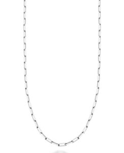 miabella solid 925 sterling silver italian 2mm paperclip link chain necklace for women men, made in italy (length 20 inches)