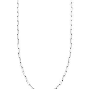 Miabella Solid 925 Sterling Silver Italian 2mm Paperclip Link Chain Necklace for Women Men, Made in Italy (Length 20 Inches)
