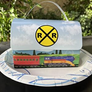 Jayd Products, Train Party Favor Box, (12 Pack) Kid’s Train Theme Party Favor Boxes, Railroad Train Favors, Train Birthday Party Supplies