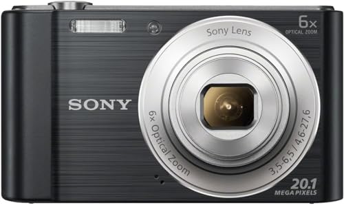 Sony Cyber-Shot W810 20MP Black Digital Camera (Renewed)