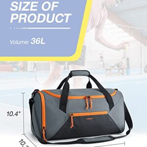 Gym Bag for Men, BAGSMART 36L Sports Duffle Bag, Lightweight Weekender Duffel Bag With Shoe Bag, Water Resistant Workout Sports Bag for Travel Fitness Swimming Yoga - Black