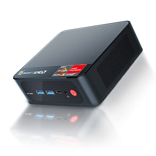 Beelink SER5 Mini PC,AMD Ryzen 5 5500U Processor,up to 4.0 GHz(6C/12T),Mini Computer with 16G DDR4 RAM/500GB M.2 NVMe 2280 SSD,4K FPS/WiFi 6/BT5.2/Three-Screen Display/Auto Power On