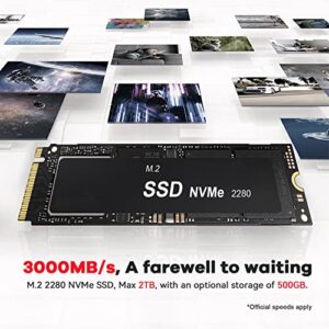Beelink SER5 Mini PC,AMD Ryzen 5 5500U Processor,up to 4.0 GHz(6C/12T),Mini Computer with 16G DDR4 RAM/500GB M.2 NVMe 2280 SSD,4K FPS/WiFi 6/BT5.2/Three-Screen Display/Auto Power On