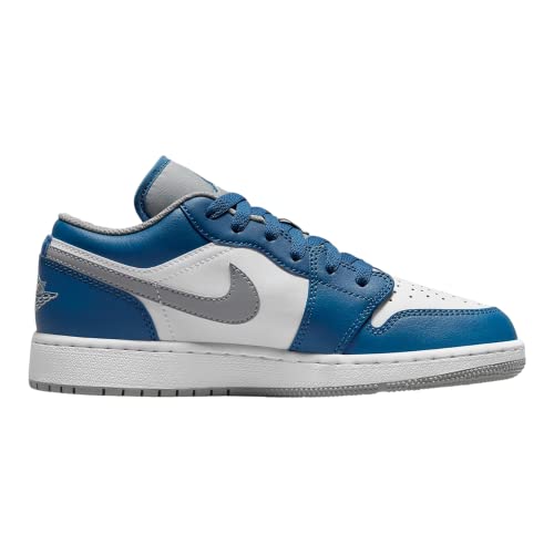 Jordan Nike 1 Low Grade School True Blue/Cement Grey-White 553560-412 7Y