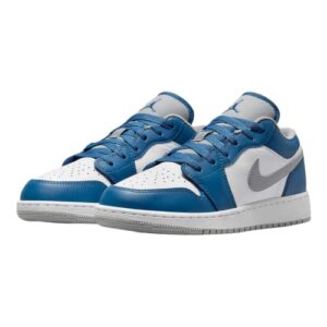 Jordan Nike 1 Low Grade School True Blue/Cement Grey-White 553560-412 7Y