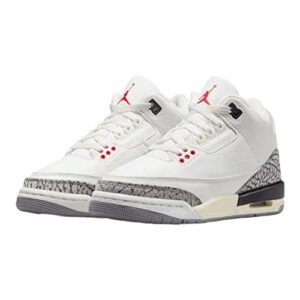 Nike Air Jordan 3 Retro White Cement Reimaged Grade School Summit White/Fire Red-Black DM0967-100 5.5Y, 5.5 Big Kid