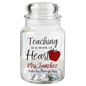 personalization universe inspiring teacher personalized glass candy jar