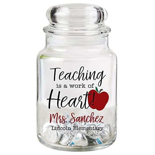 Personalization Universe Inspiring Teacher Personalized Glass Candy Jar