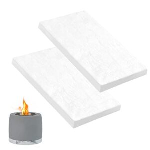 ythogtha - 2pack ceramic wool for fire pit & fireplace inserts - extend burn time & improve insulation - perfect for small fireplaces & tabletop fire pit (12" d x 8" w x 1" h) - fireproof insulation