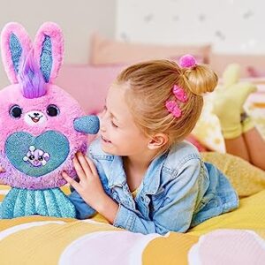 Rainbocorns Mermaidcorn (Bunny) by ZURU, Collectible Plush, Mermaid Surprises, Cuddle Plush Stuffed Animal, Surprise Egg, Stickers, Magic Sands & Bubble Mixture, for Girls 3+ Up