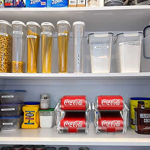 Simple Houseware 2-Pack Front-Loading Beverage Soda Can Organizer Dispenser, Clear