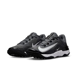 nike alpha huarache elite 4 baseball turf shoes black | gray size 12.5 medium