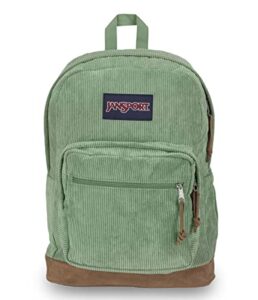 jansport right pack expressions backpack - travel, work, or laptop bookbag - loden frost corduroy