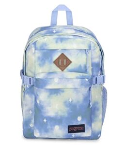 jansport main campus backpack - travel, or work bookbag w 15-inch laptop sleeve and dual water bottle pockets, moonscape