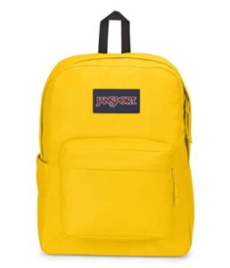 jansport superbreak backpack - durable, lightweight premium backpack, lemon