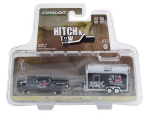 greenlight 32270-c hitch & tow series 27-2018 ram 2500 with trailer 1/64 scale
