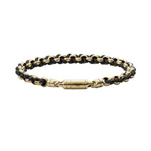 emporio armani men's antique gold-tone chain-link bracelet (model: egs2762251)