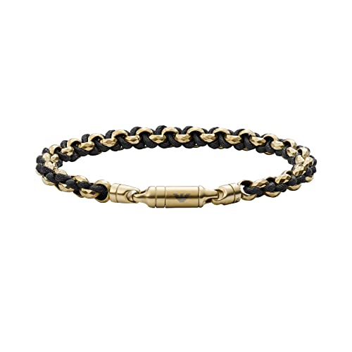 Emporio Armani Men's Antique Gold-Tone Chain-Link Bracelet (Model: EGS2762251)