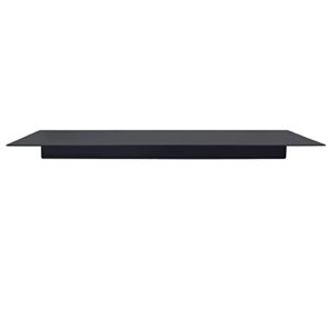 VOHYOV Linear Floating Shelf Wall Mounted Metal Shelves Heavy Duty Industrial Modern Steel Black Linear Metal Wall Shelf Modern Farmhouse Living Room Metal Wall Decor