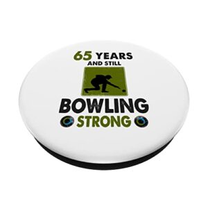 Lawn Bowls 65th Birthday Idea For Men & Funny Lawn Bowling PopSockets Swappable PopGrip