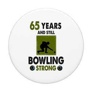 Lawn Bowls 65th Birthday Idea For Men & Funny Lawn Bowling PopSockets Swappable PopGrip