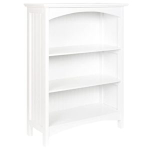 ehemco 3 tier bookcase with 2 arched supports, 40 inches, white