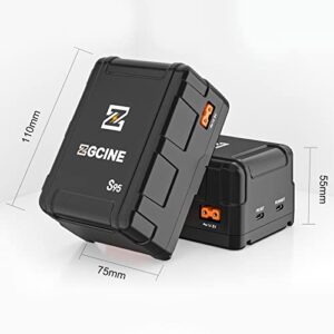 ZGCINE ZG-S95 V Mount V-Lock Battery 6400mAh(95Wh/14.8V) with D-TAP,USB-C,BP Input & Output, Mini Power Bank for Cameras, Camcorders, LED Lights, Monitors and Smartphone