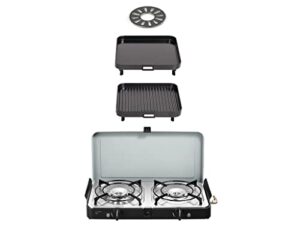 front runner 2 cook 3 pro deluxe portable gas grill, propane burner for outdoor cooking and other external activities - 3 piece outdoor grill by cadac
