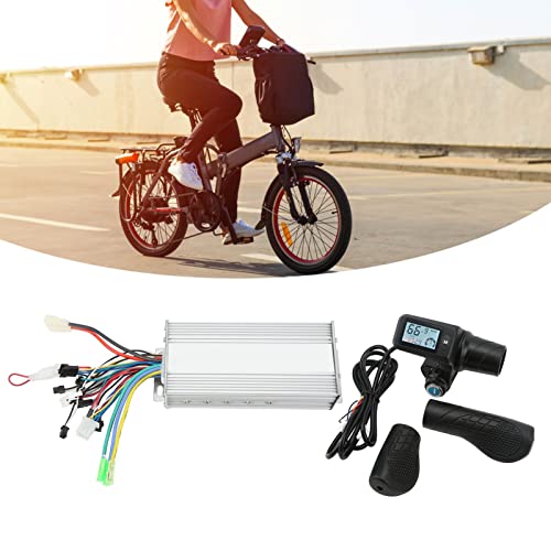 Alomejor Electric Motor Controller, 36V 48V 1000W Electric Bike Motor Brushless Controller with 805 LCD Panel Split Throttle Grip for 22.5mm Handlebar