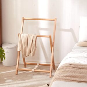 n/a Solid Wood Floor Clothes Rack Clothes Storage Rack Multifunctional Household Indoor Bedside Folding Hanger