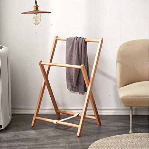 n/a Solid Wood Floor Clothes Rack Clothes Storage Rack Multifunctional Household Indoor Bedside Folding Hanger